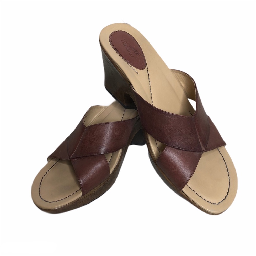 DANSKO Neve Slides - Earth Nappa Leather | 10.5